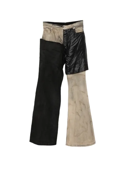 Rick Owens DRKSHDW panelled faded-effect jeans Black DU01F4365COMW1A