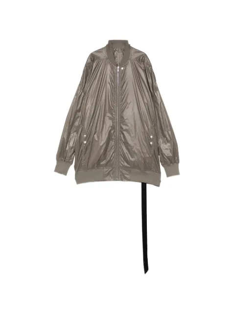 Rick Owens DRKSHDW ruched zip-up jacket Grey DU01F4776NPS