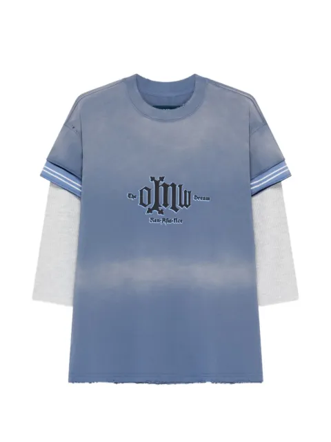 NAMESAKE stripe-detail T-shirt Blue N3SS26N3TSL3FB