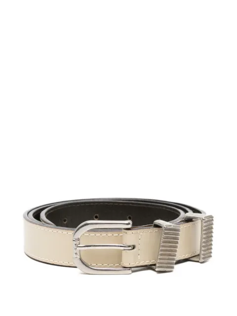 Versace Pre-Owned 1980s buckle leather belt Neutrals VE150AWE