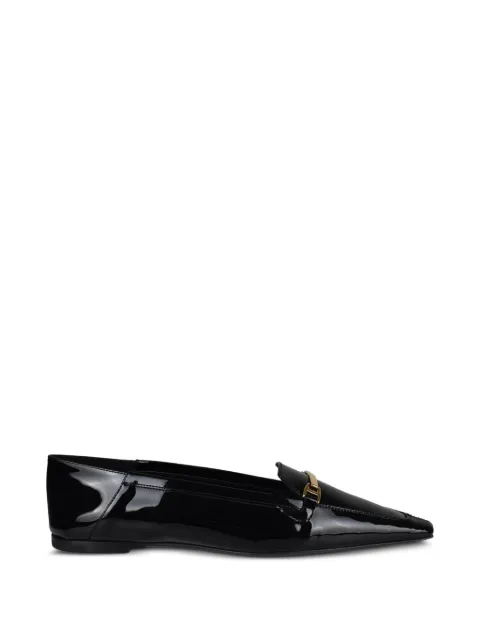Saint Laurent Chris horsebit-detail pointed loafers Black CHRIS05SLIPPER