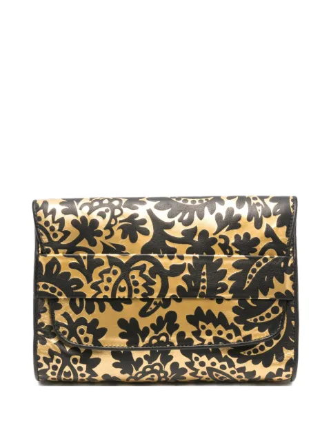 Valentino Garavani Pre-Owned 1980s printed clutch bag Gold VA250AWC