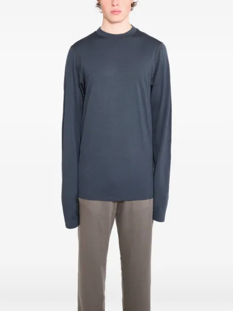 Rier long-sleeve round-neck T-shirt Blue TSH16JWVJERSEYWOOL