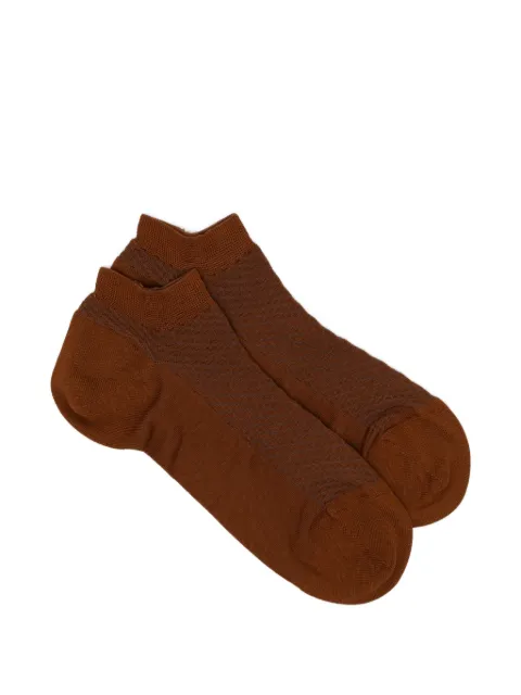 Zegna waffle-knit ankle socks Brown N5V026650