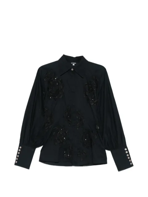 Gianfranco Ferré Pre-Owned 2000s floral-detail shirt Black GF390AVX