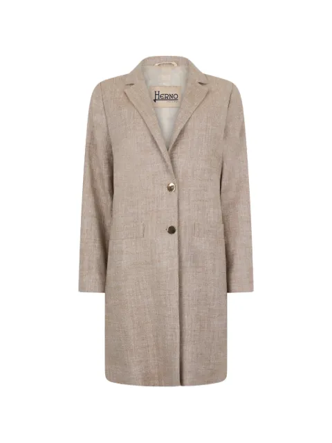 Herno button collared coat Neutrals CA000470D17126