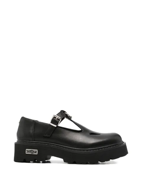 Cult Slash buckle strap leather loafers Black CLW421600
