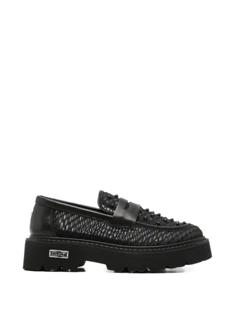 Cult Slash beaded leather sneakers Black CLW469500