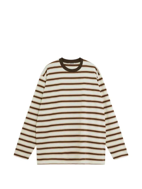 Auralee striped long-sleeve top Neutrals A26SP01GJ
