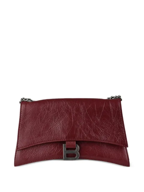 Balenciaga mini Crush chain-strap crumpled-effect shoulder bag Red 736016210IU6033