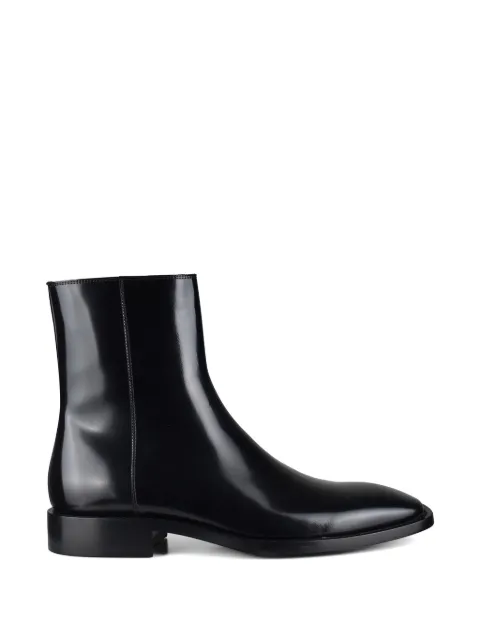 Balenciaga square-toe leather boots Black 541304WALV0