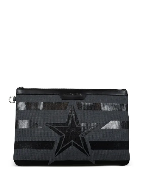 Jimmy Choo stripes star clutch bag Grey DEREKEMG2