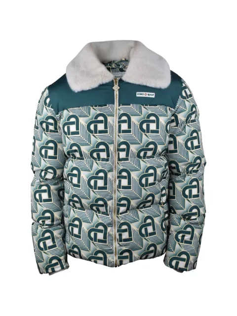 Casablanca heart monogram collar jacket Green MF23OT09001