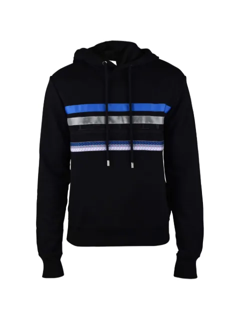 Lanvin logo-embroidered hoodie Black RMHO001J007A22