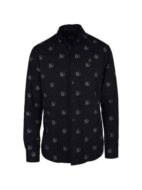 Philipp Plein skull-pattern shirt Black S20CMRP1209PTE003NTDMBLANC