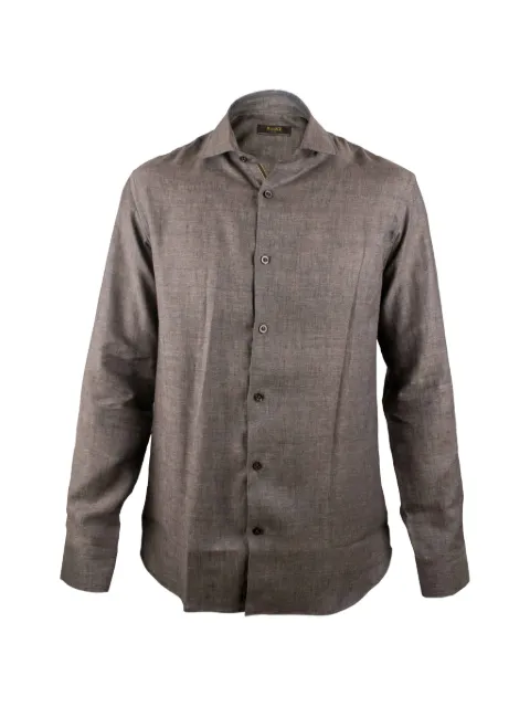 Moorer linen shirt Brown IT0121838068MARRON10