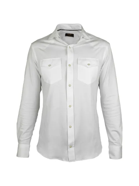 Moorer flap-pocket shirt White IT019005071BLANC14