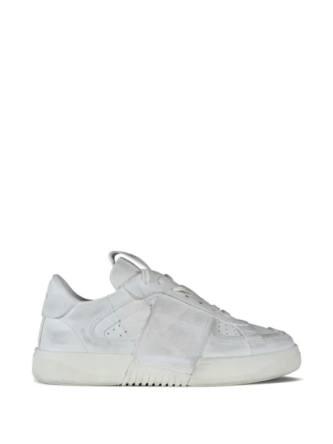 Valentino Garavani logo fabric band leather sneakers White WS0V66JTV