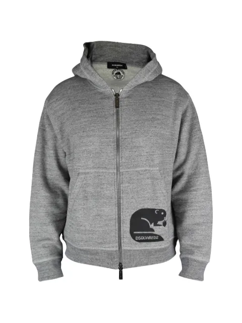 DSQUARED2 logo-print hoodie Grey S71HG0098S25148