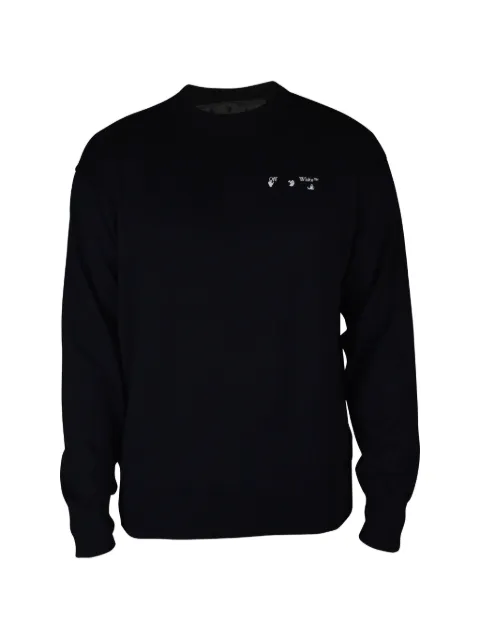 Off-White logo-print sweatshirt Black OMHE082S21KNI001