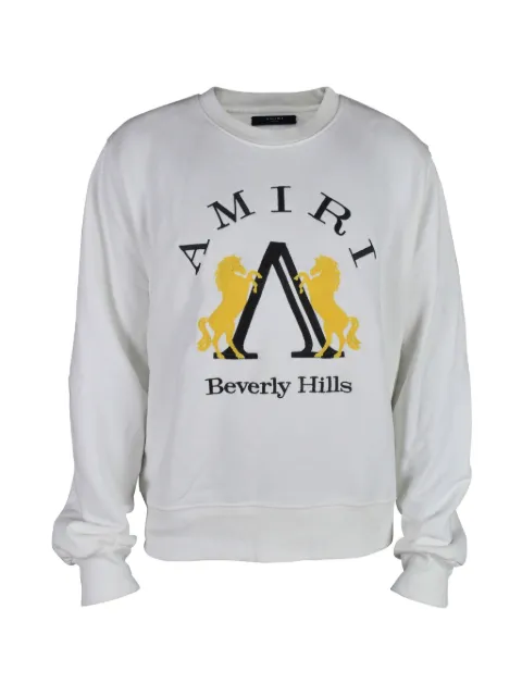 AMIRI logo-embroidered sweatshirt White F0M02222TE
