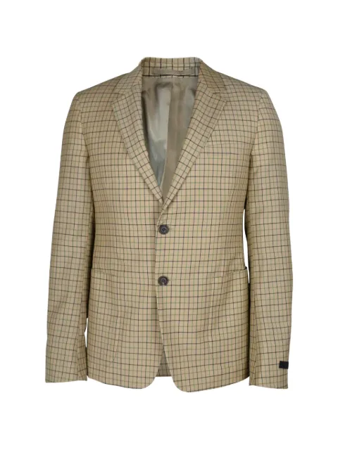 Prada check-pattern blazer Neutrals UGD782VERDE