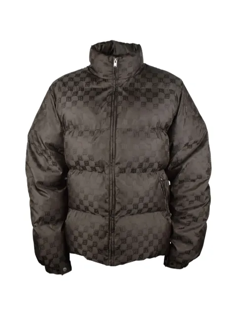 MISBHV monogram-pattern quilted down jacket Brown 122M418