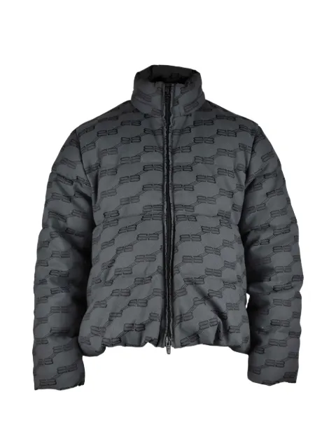 Balenciaga logo-pattern padded jacket Grey 719863TMQ301369