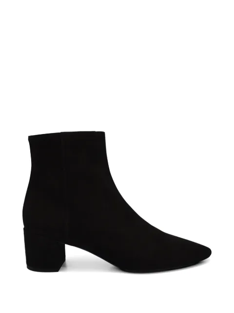 Saint Laurent zipped loulou ankle boots Black SAINTLAURENT50735652