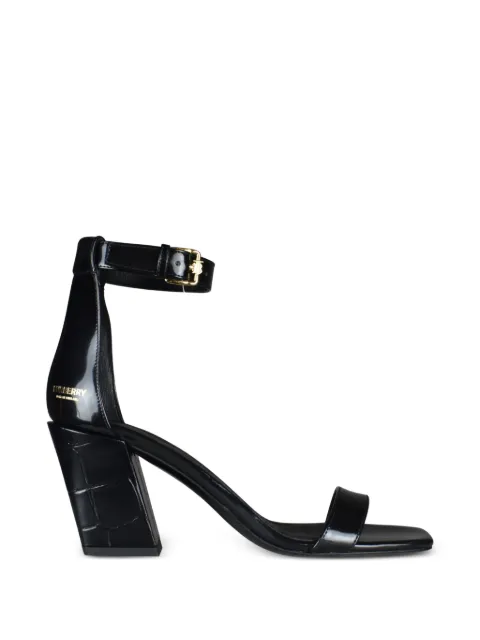 Burberry crocodile-effect strap sandals Black 8031985
