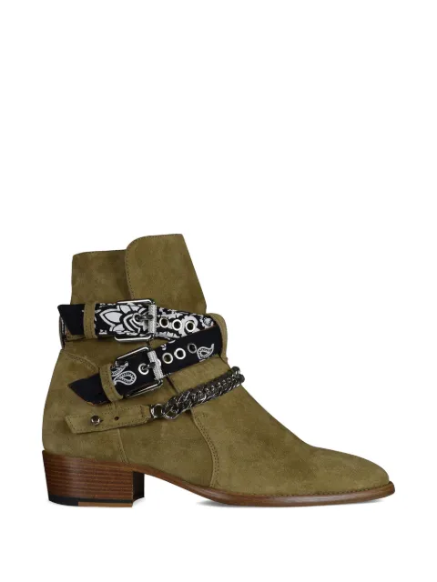 AMIRI bandana buckle ankle boots Brown Y0F20347SUMARRON