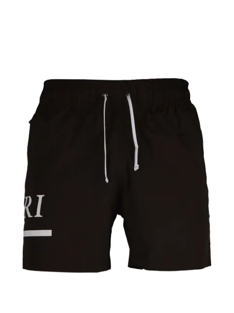 AMIRI logo elastic swim shorts Brown PS23MSB002