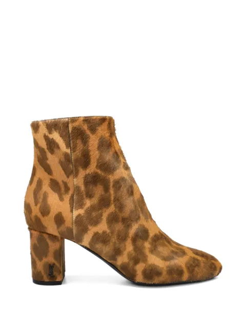 Saint Laurent leopard zipped ankle boots Neutrals SAINTLAURENT4939040FXVV59