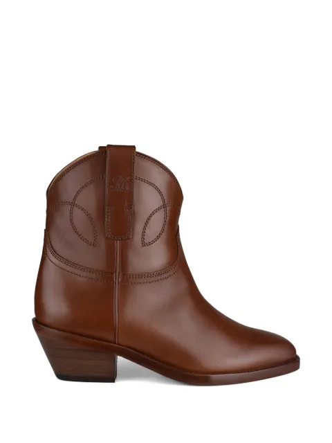 Lauren Ralph Lauren Jayme decorative-stitch cowboy boots Brown JAYME