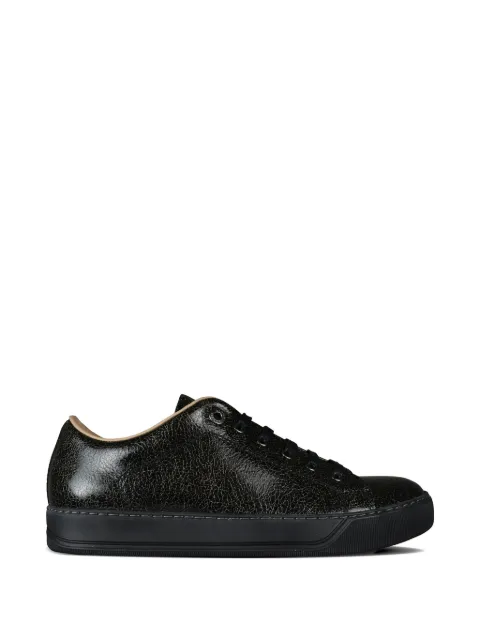 Lanvin Dbb1 crackled-effect leather sneakers Black FMSKDBNCARMYA19