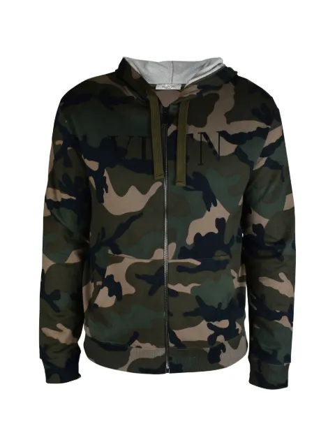 Valentino Garavani camouflage hoodie Green VMF10W3LY