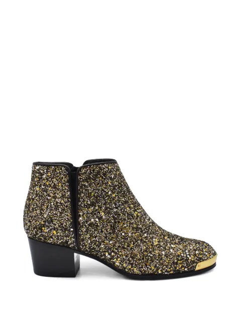 Giuseppe Zanotti glitter leather boots Black I67064