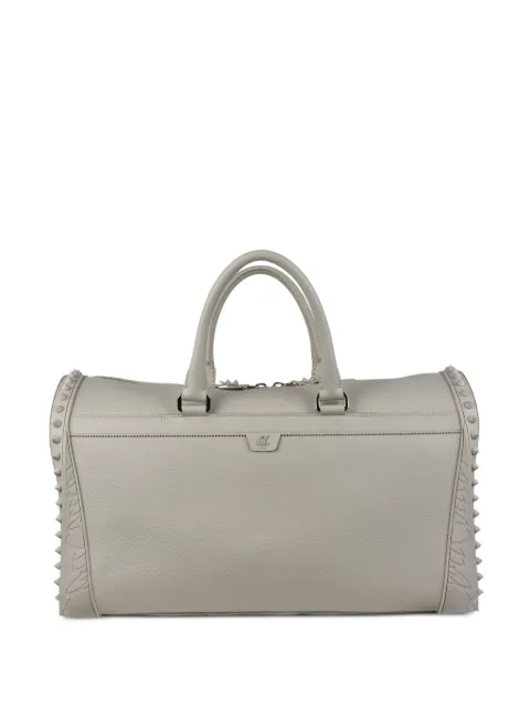 Christian Louboutin embossed studs leather travel bag Grey SACSNEAKENDERFULLBLANCPETIT