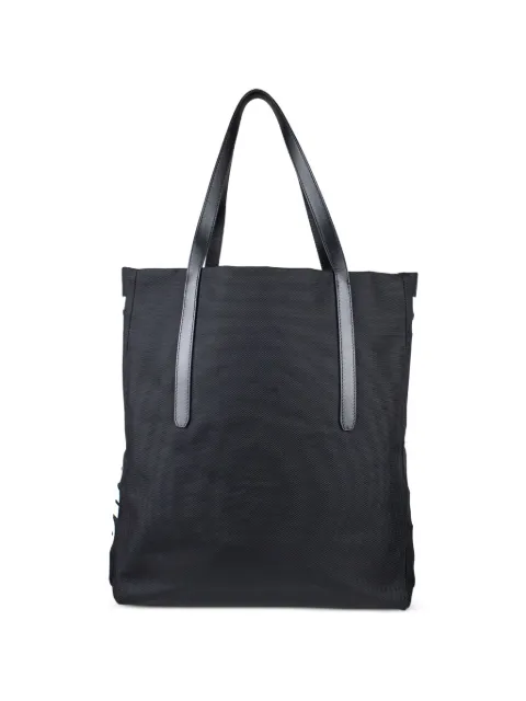 Jimmy Choo logo banded leather tote bag Black PIMLICONSJCOBLACKWHITE