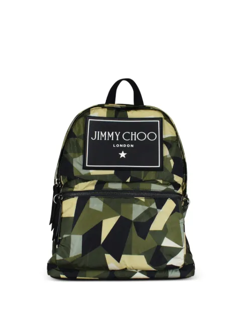 Jimmy Choo Wilmer camouflage printed backpack Green WILMERCAMOUFLAGE