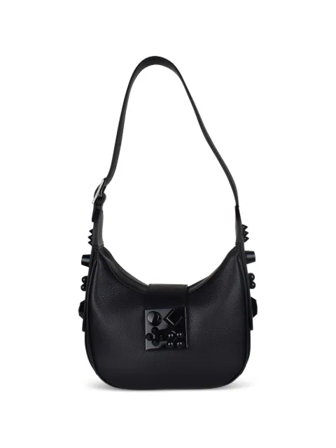 Christian Louboutin Carasky embossed studded shoulder bag Black 35134222