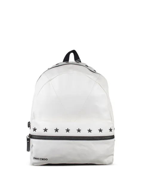 Jimmy Choo stars wilmer backpack White WILMERBLANCETOILENOIR