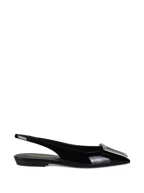 Saint Laurent Maxine metal-ornament ballet flats Black P00698895