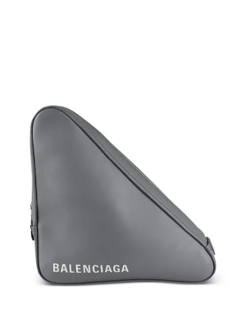 Balenciaga Triangle leather clutch bag Grey 8077714929