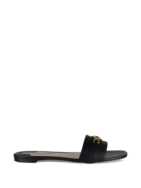 TOM FORD Whitney chain leather sandals Black P00961620