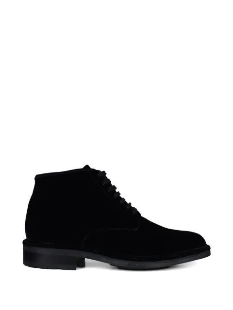 Saint Laurent velvet ankle boots Black 896240111010