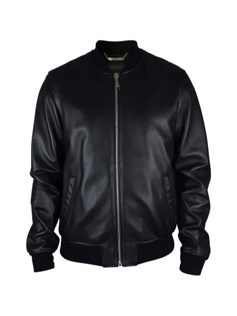 Philipp Plein leather jacket Black VESTEBOMBERPPMULTICOLORES