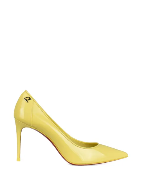 Christian Louboutin pointed badge pumps Yellow 1221056Y298W53