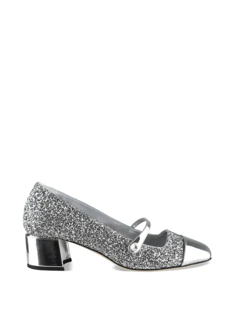 Jimmy Choo sequin pearl strap pumps Silver ELISA45JBZGLITTER