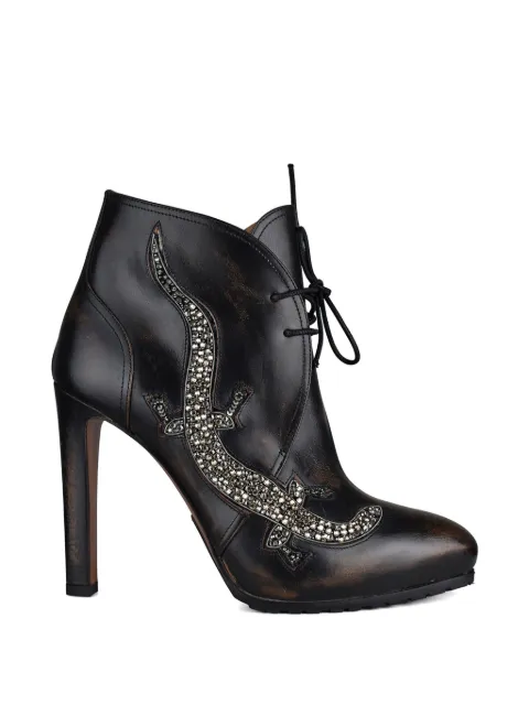 Lauren Ralph Lauren sequined reptile reanna boots Brown 455170